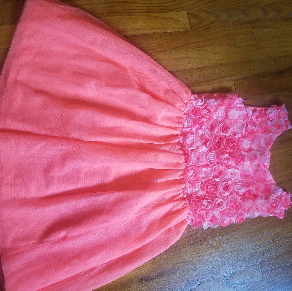 Super Cute Coral Girls Dress